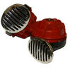 View Item Dual ToneTwin Car Horn Set - Black & Red with Chrome Grilles